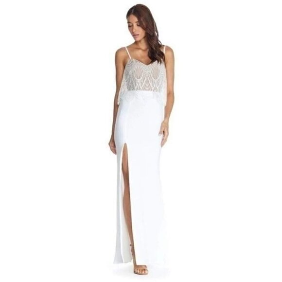 Dress the Population Dresses & Skirts - Dress The Population Roselyn Gown White Women’s Size S Wedding Formal Event